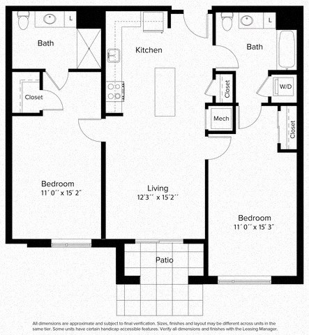 2 bed 2 bath D at Fort Totten Square, Washington